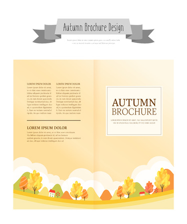 autumn Brochure designのイラスト素材