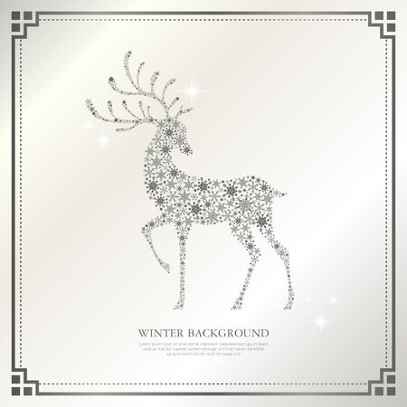 winter background illustrationのイラスト素材