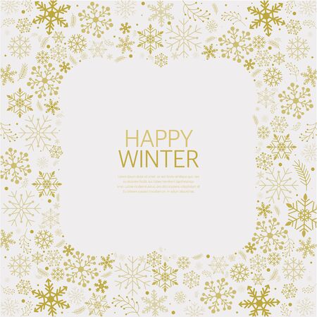 Winter frame design backgroundのイラスト素材