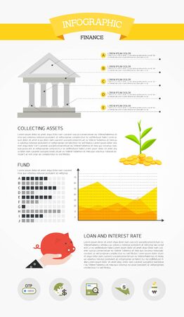 finance info graphic illustrationのイラスト素材