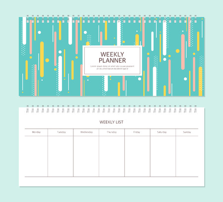 Weekly Plannerのイラスト素材