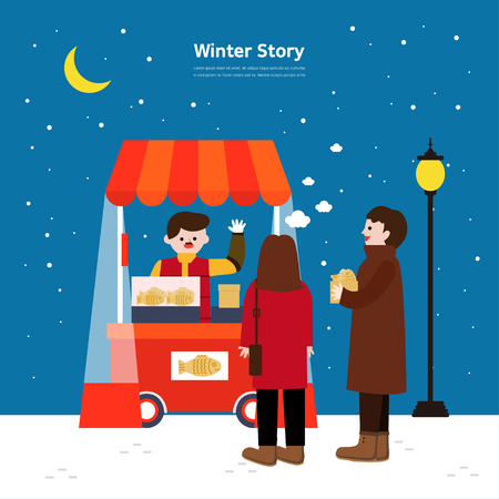 winter storyのイラスト素材