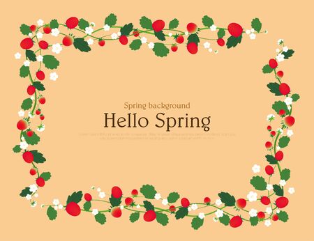 Spring frame illustrationのイラスト素材