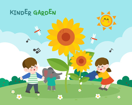 Enjoyable class illustrationのイラスト素材