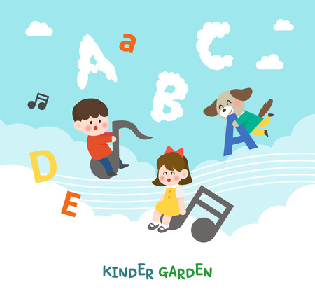 Enjoyable class illustrationのイラスト素材