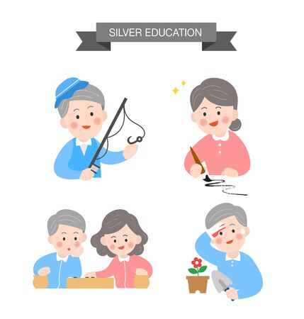 Happy Silver Generation.のイラスト素材