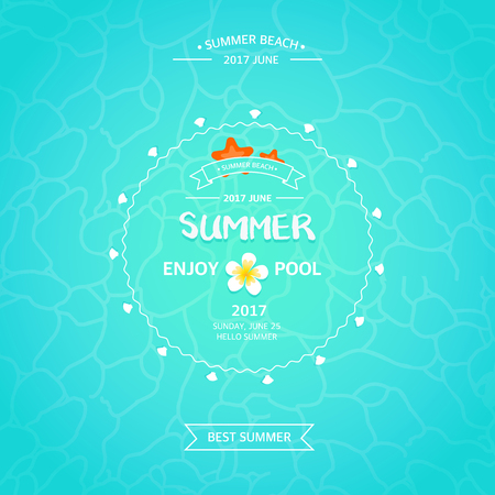 Cool summer sea and beachのイラスト素材