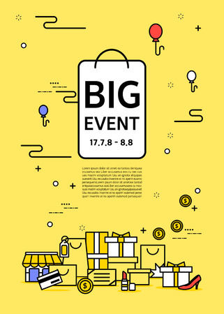 shopping eventのイラスト素材