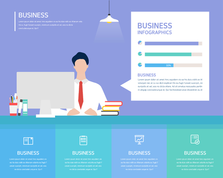 A business infographic illustration.のイラスト素材