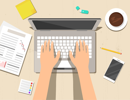 Business Top view illustrationのイラスト素材