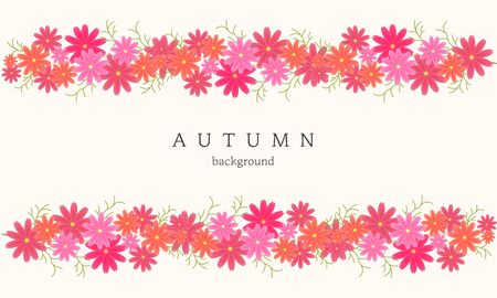 Autumn cosmos illustration. Vector illustration.のイラスト素材