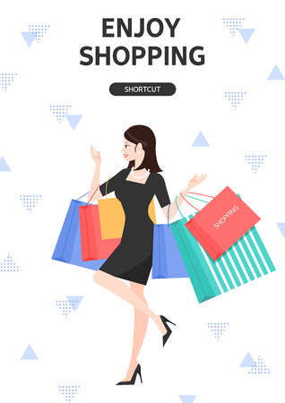 Shopping Illustrationのイラスト素材