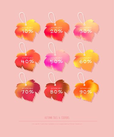 Autumn concept tag setのイラスト素材