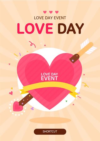 Love event illustrationのイラスト素材