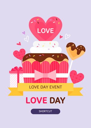 Love event illustrationのイラスト素材