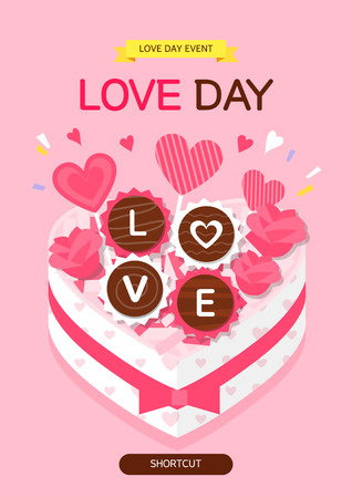 Love event illustration heartsのイラスト素材