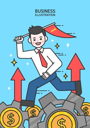 Business line illustrationのイラスト素材