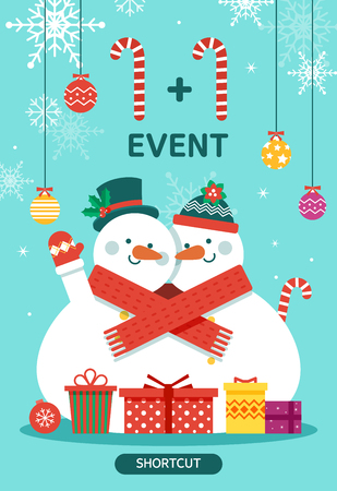 winter shopping  illustrationのイラスト素材