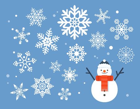 Winter snow illustrationのイラスト素材