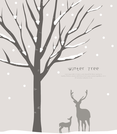 tree vector illustrationのイラスト素材