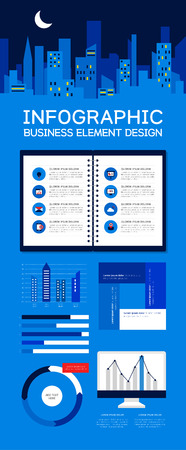 Business Flat Design Info graphic.のイラスト素材