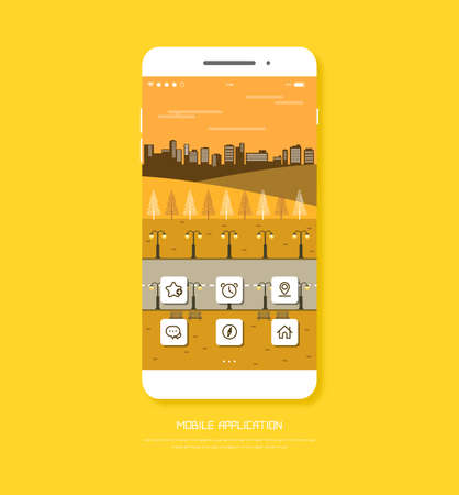 Mobile Seasonal Backgroundのイラスト素材