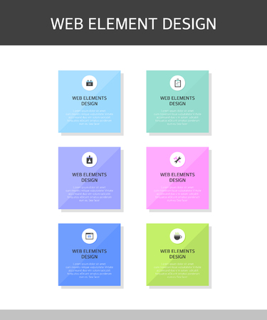 Web Elements Design Set.のイラスト素材