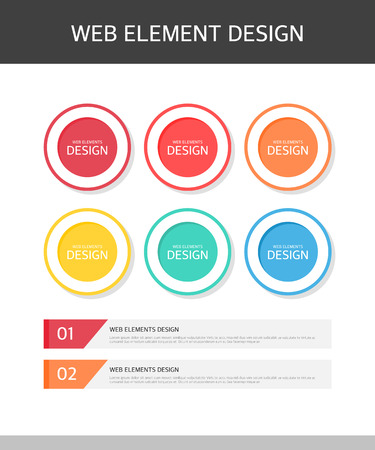 Web Elements Design Set.のイラスト素材