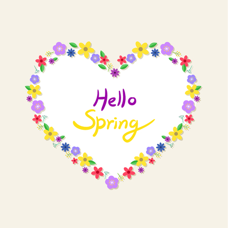 Flower frame designのイラスト素材