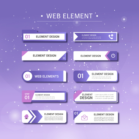 Ultra Violet PANTONE color type design elementsのイラスト素材