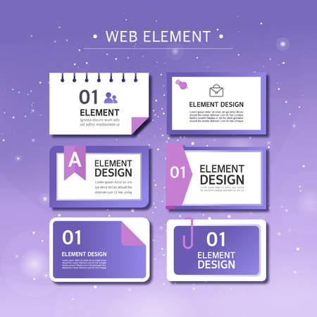 Ultra Violet PANTONE color type design elementsのイラスト素材