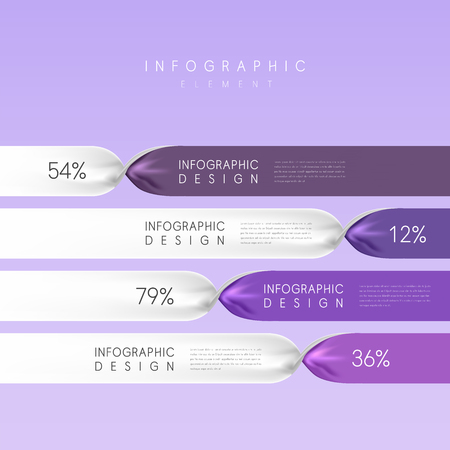 Violet color info graphic designのイラスト素材