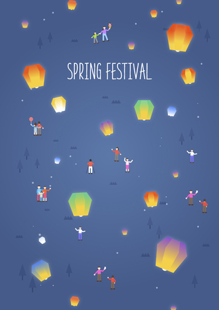 Spring Festival backgroundのイラスト素材