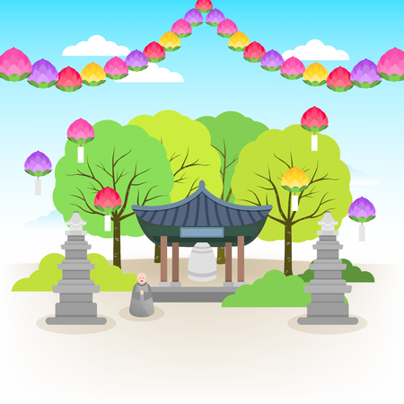 Buddha and lotus design Vector illustration.のイラスト素材