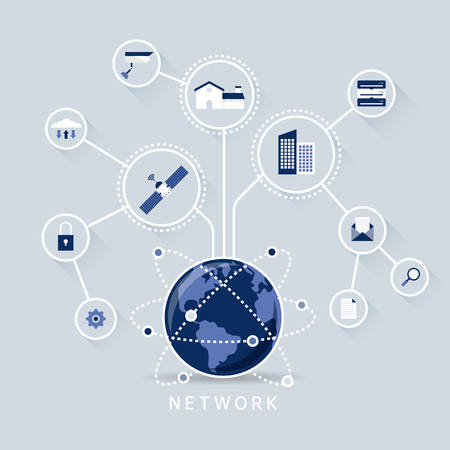 Network business illustrationのイラスト素材