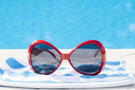 Summer vacation concept. Background swimming poolの写真素材