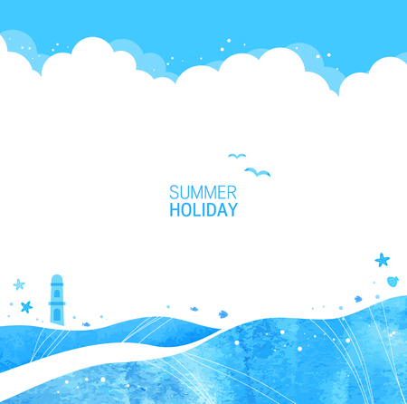 summer background illustrationのイラスト素材