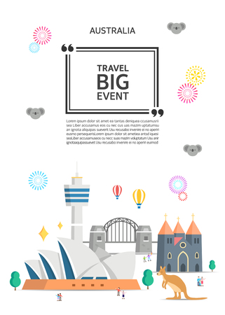 Sydney Landmark Illustrationのイラスト素材