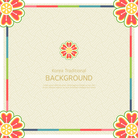 Korean tradition pattern background.のイラスト素材