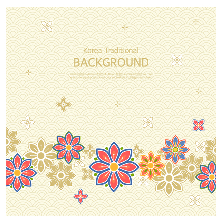 Korean tradition pattern background.のイラスト素材
