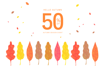 Autumn pop-up illustrationのイラスト素材