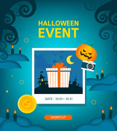 Halloween pop-up illustrationのイラスト素材