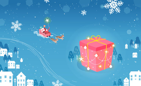 Merry Christmas Landscapeのイラスト素材