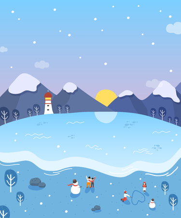 Winter story illustrationのイラスト素材