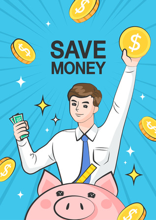 Save Money Illustrationのイラスト素材