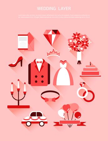Collection of wedding layersのイラスト素材