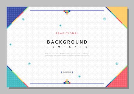 Simple Korean traditional pattern templateのイラスト素材