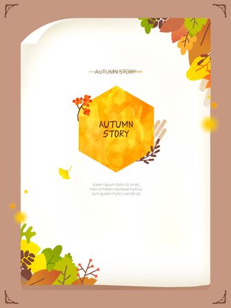 Autumn frame templateのイラスト素材