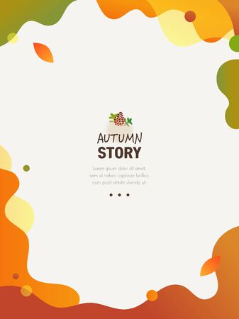 Autumn frame templateのイラスト素材