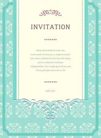 Elegant design invitation of curvesのイラスト素材